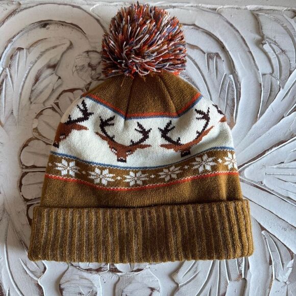 Kavu Herschel Oh Deer beanie with pom - Picture 3 of 6